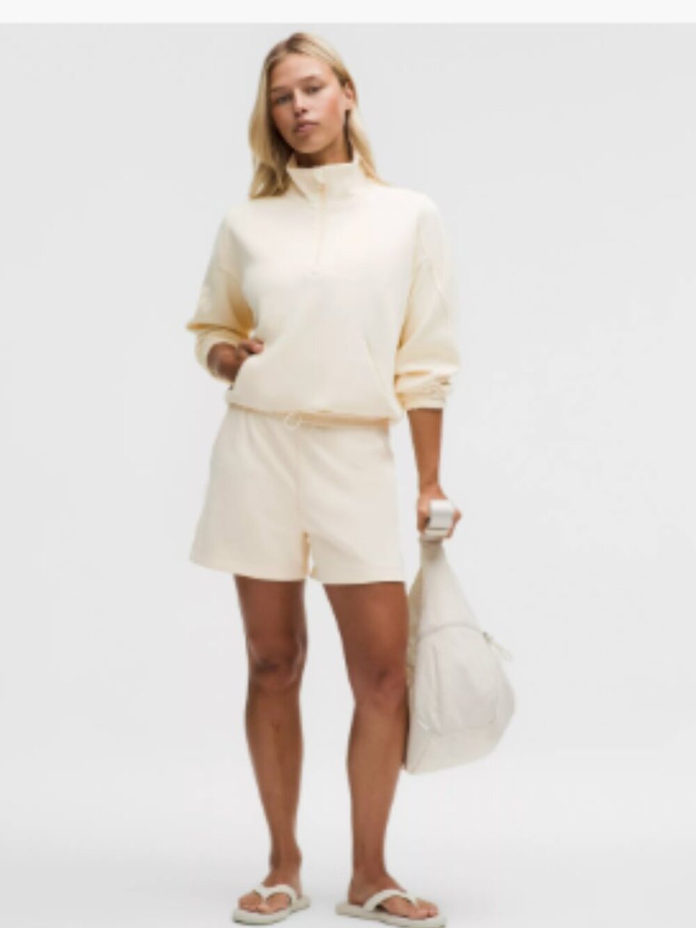 Lululemon Softstreme High Rise Short 4" Butter Cream Size 10